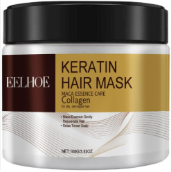 Revitaliser et nourrir : Masque capillaire réparateur à la biotine, au collagène et à la kératine pour cheveux secs et abîmés